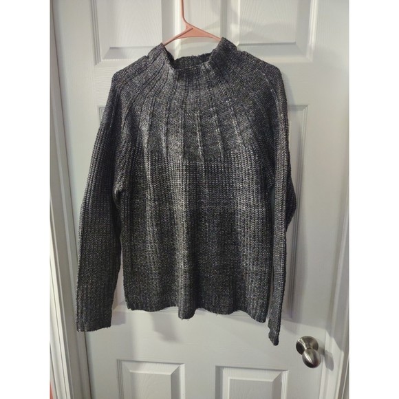 89th + Madison Sweater Size L Gray High Neck - Picture 1 of 9
